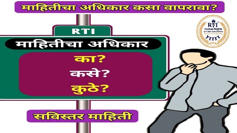माहिती अधिकार अर्ज कसा करावा | How to apply for RTI online and offline